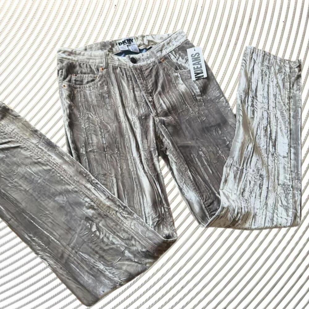 Deadstock 90s DKNY cream velvet pants